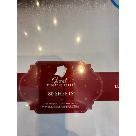 Christmas Holiday NEW Letterhead 80 Count Merry & Bright  Sz 8 1/2 x 11 - Picture 3 of 5